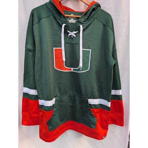 Fanatics Mens Miami Hurricanes First Battle Pullover Hoodie Sz L NCAA Baseball - Picture 1 of 6